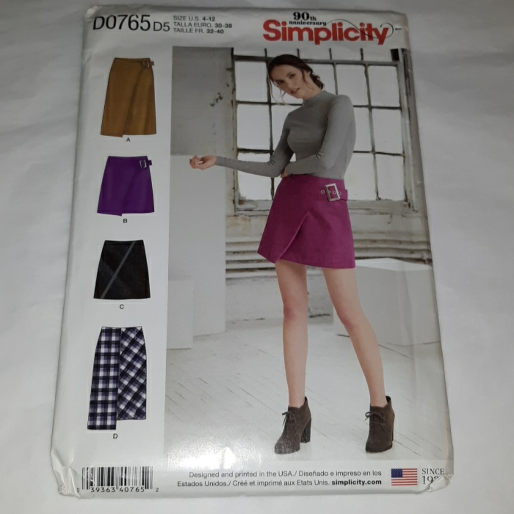 Simplicity Women's Size 4-12 Skirt Sewing Pattern